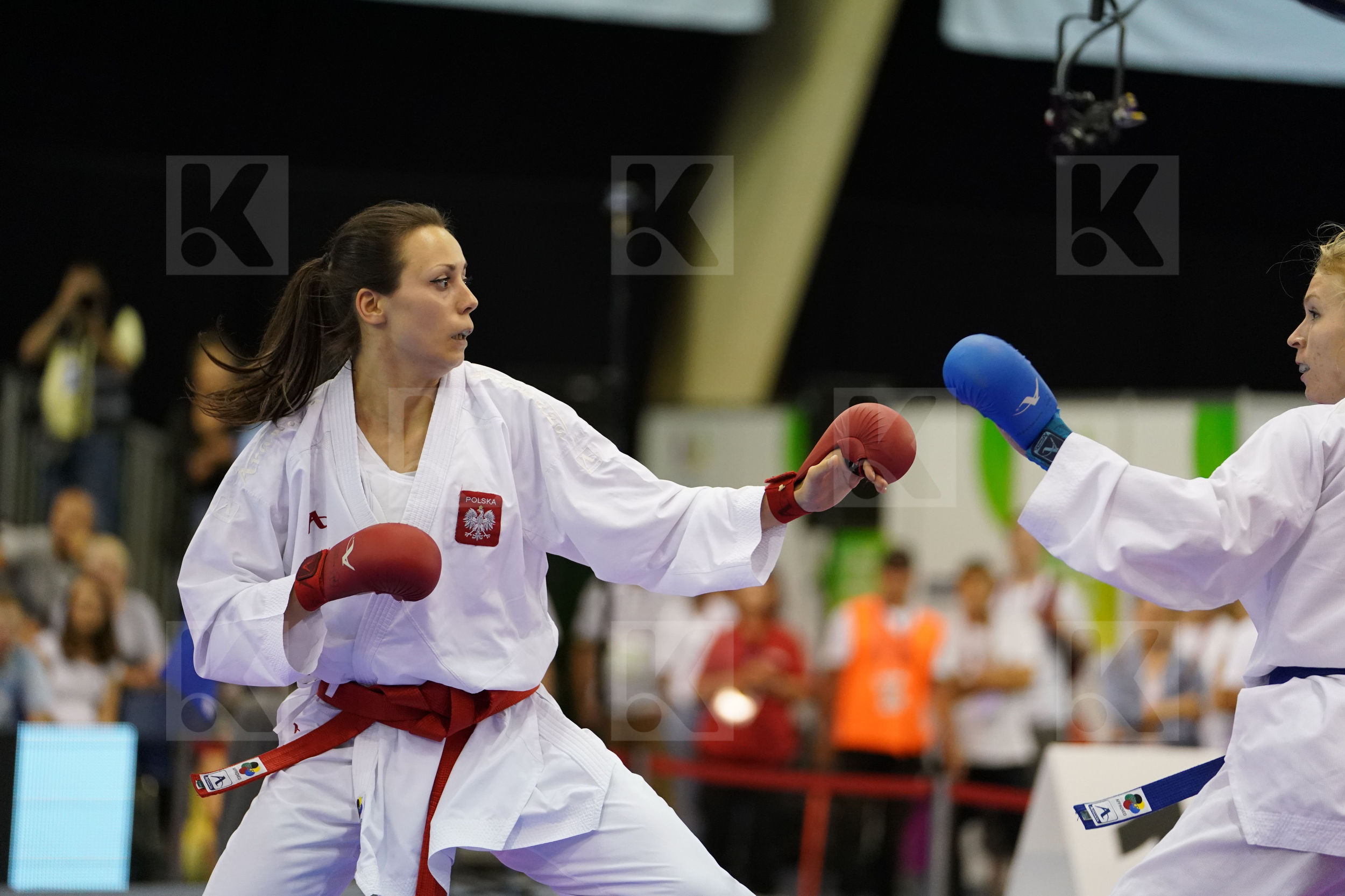bronze match Female Kumite -61kg Gradowska Justyna Poland Slovakia Suchankova Ingrida